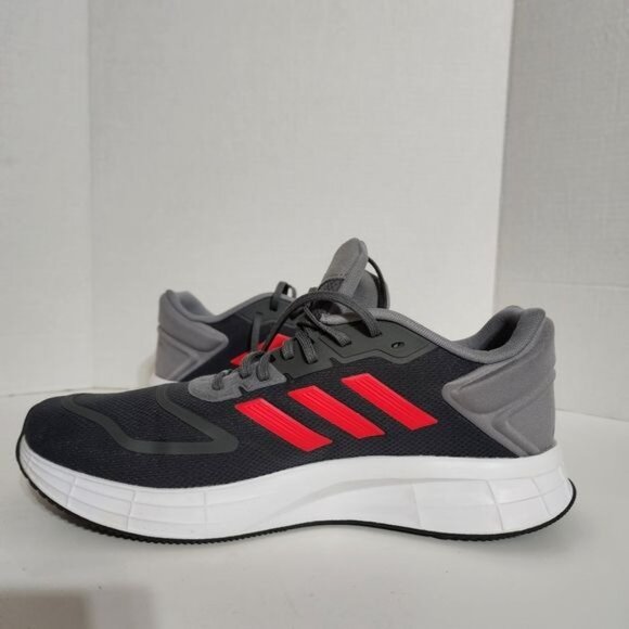 Adidas Duramo 10 Running Shoes Grey Four Vivid Red Iron Metallic Men\'s Size 12.5 main image 6